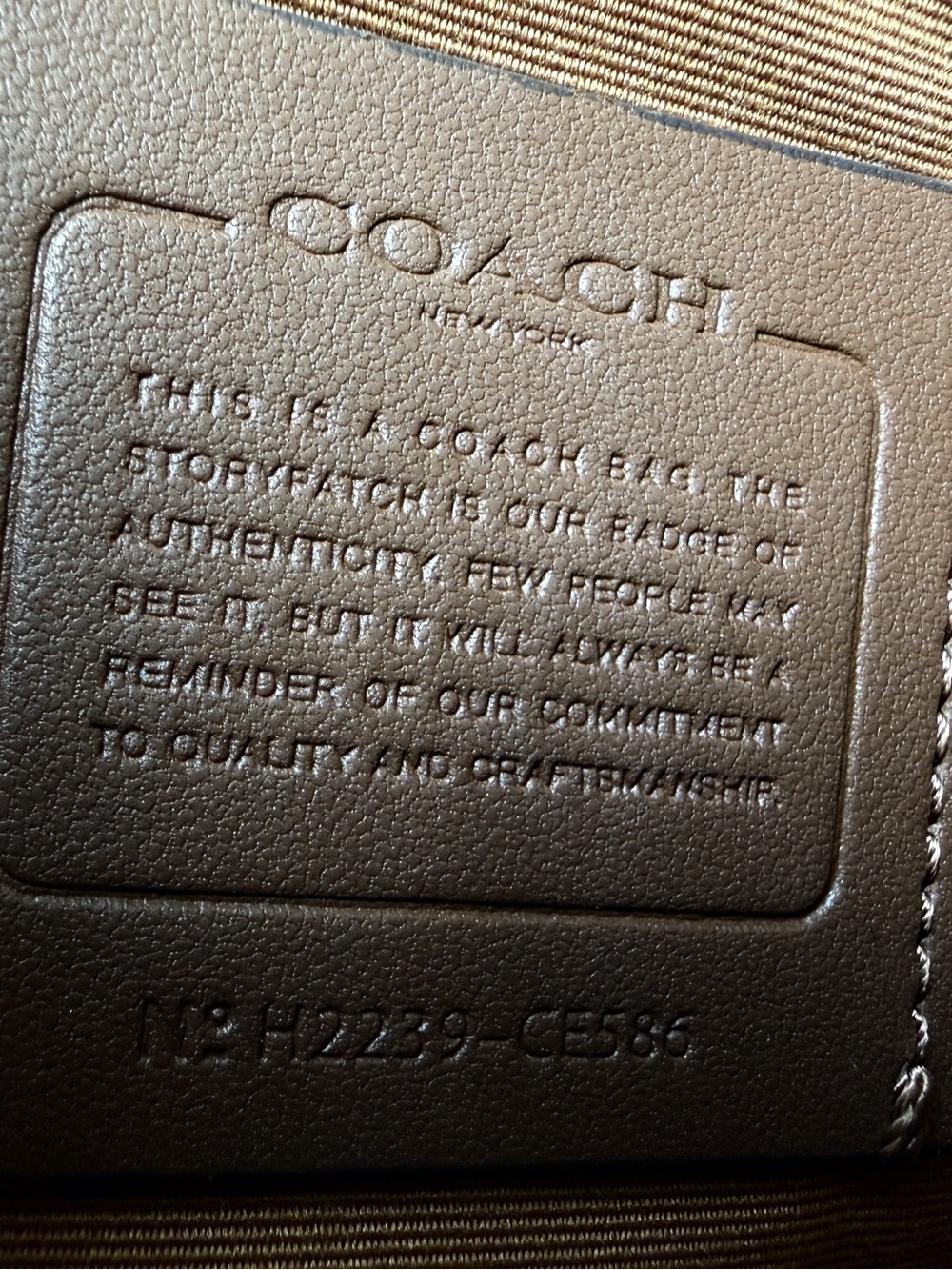 Coach Brown Signature Snowflake Shoulder Bag with Gold Hardware - Picture 5 of 5